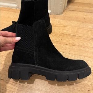 Blondo Black Suede Ankle Booties